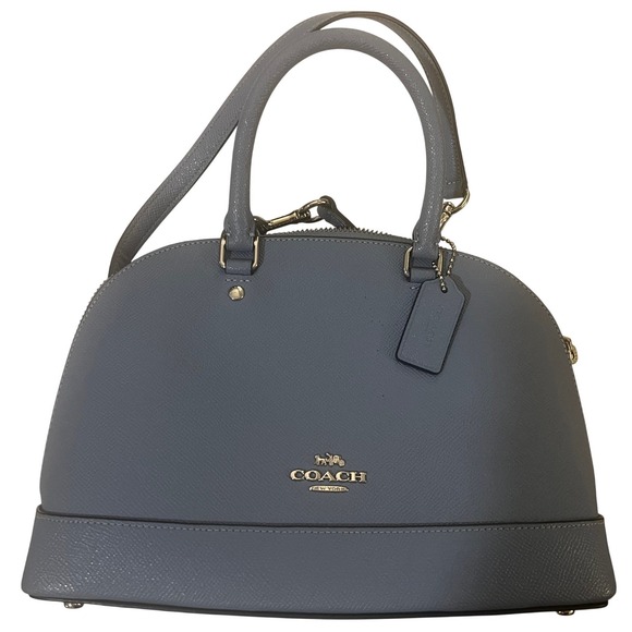 Coach Mini Sierra Satchel Crossbody Crossgrain Leather Cornflower Blue F-27591 - Picture 3 of 8